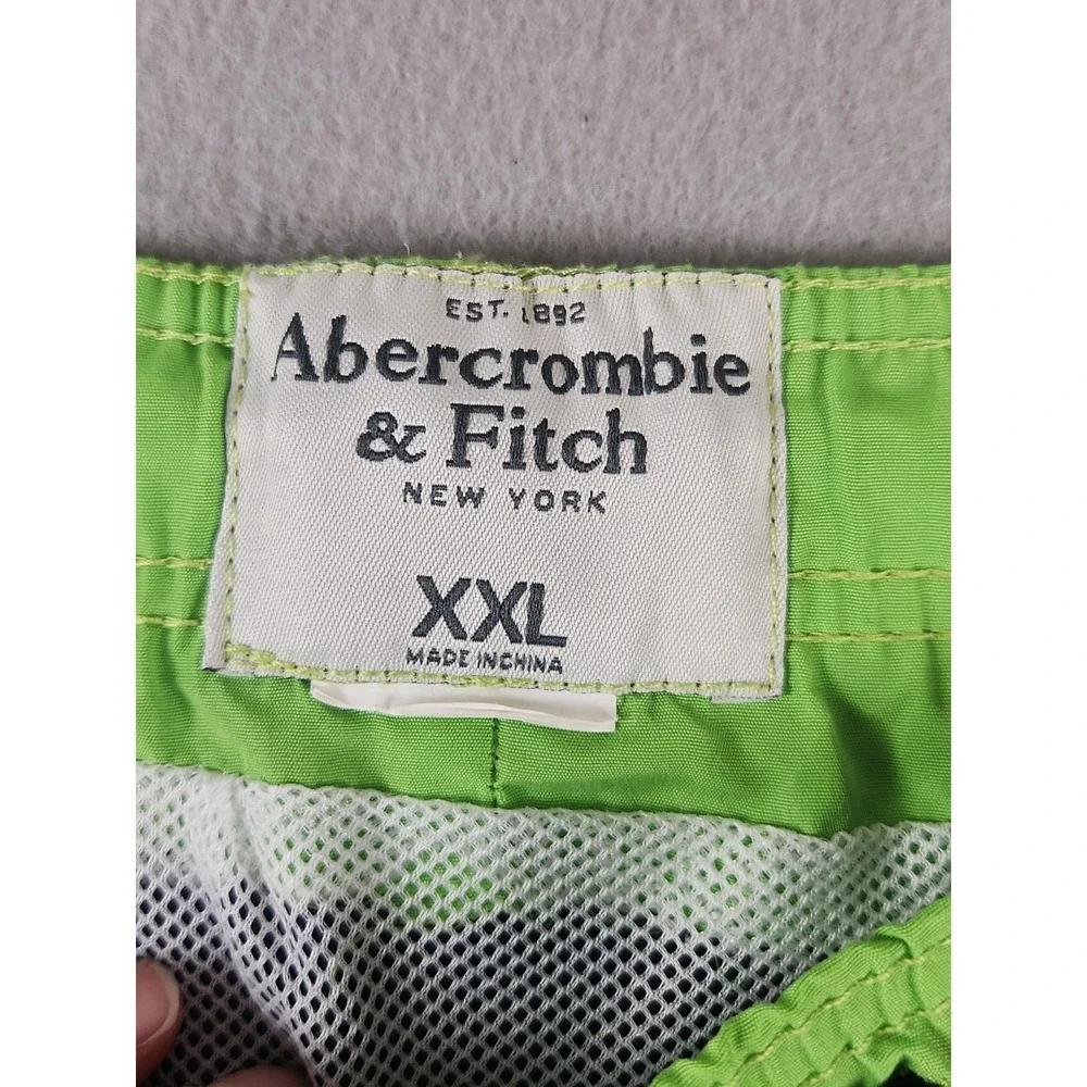 Abercrombie & Fitch Board Shorts Mens 2XL Blue Swim Trunks Drawstring Pocket